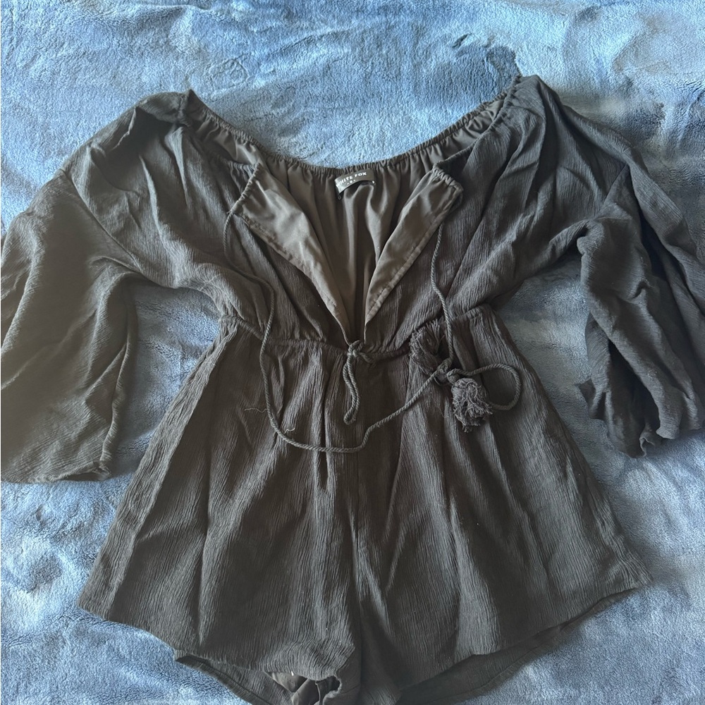 White Fox Boutique Black Romper